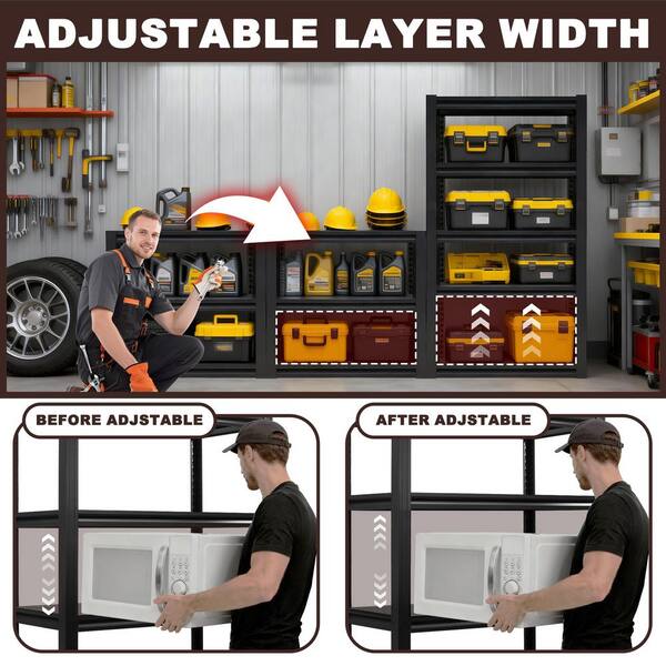Tahanbath 5-Tier Heavy-Duty Metal Storage Shelves: 2000 lbs