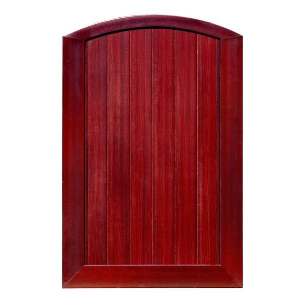 Veranda Pro Series 4 ft. W x 6 ft. H Mahogany Vinyl Anaheim Privacy Arched Top Fence Gate