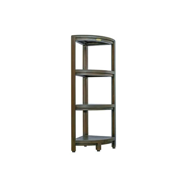 DecoTeak Oasis 3-Tier Teak Corner Shower Shelf