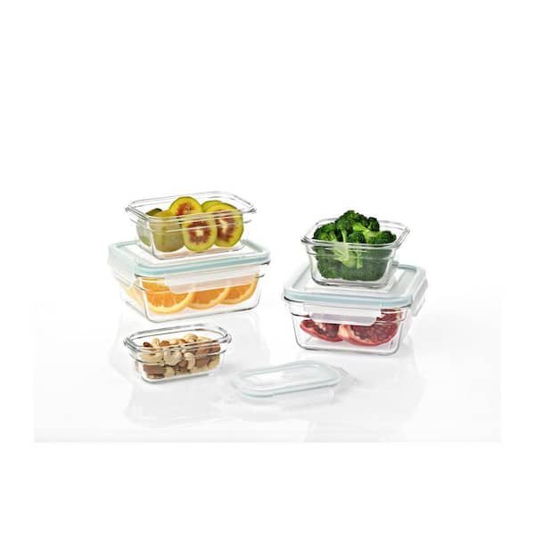 Glasslock Duo 3 Piece Clear Tempered Glass Microwave, Dishwasher