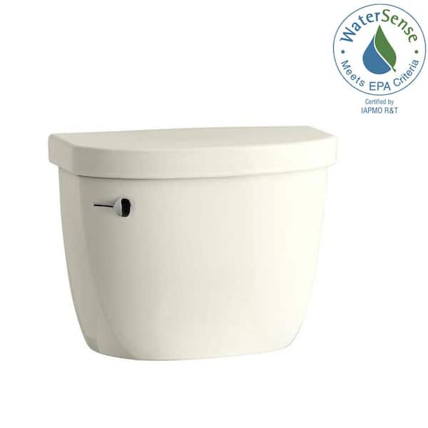 KOHLER Cimarron 1.28 GPF Single Flush Toilet Tank Only with AquaPiston Flushing Technology in Biscuit