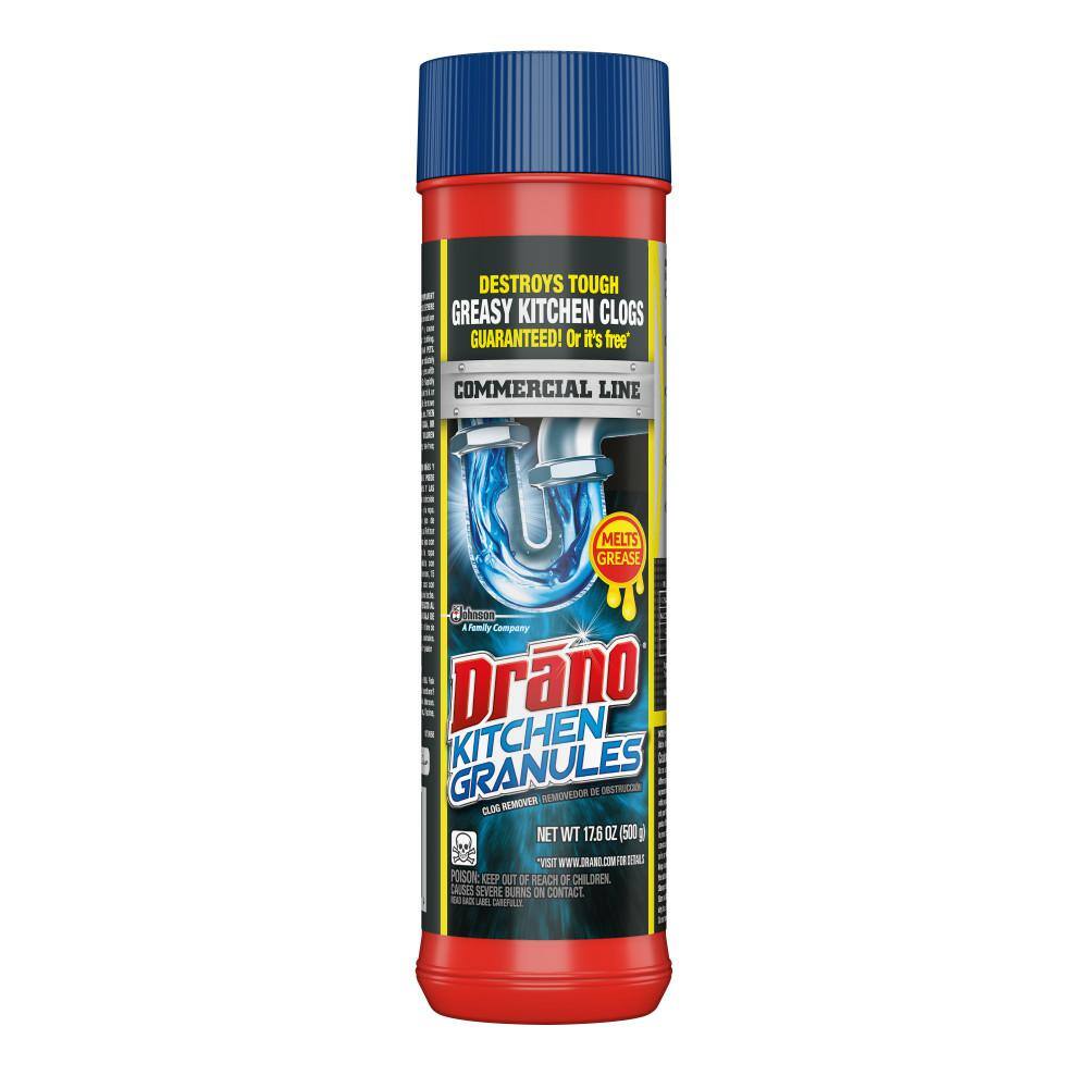 Drano Commercial Line 17 6 Oz Kitchen Granules Clog Remover 699031   Drano Drain Cleaners 699031 64 1000 