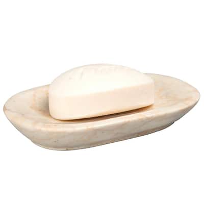 Creative Home 5.1 in. Dia Natural Marble Round Soap Dish Bar Soap Tray  Holder for Bathroom Countertop Kitchen Sink Organize 32465 - The Home Depot