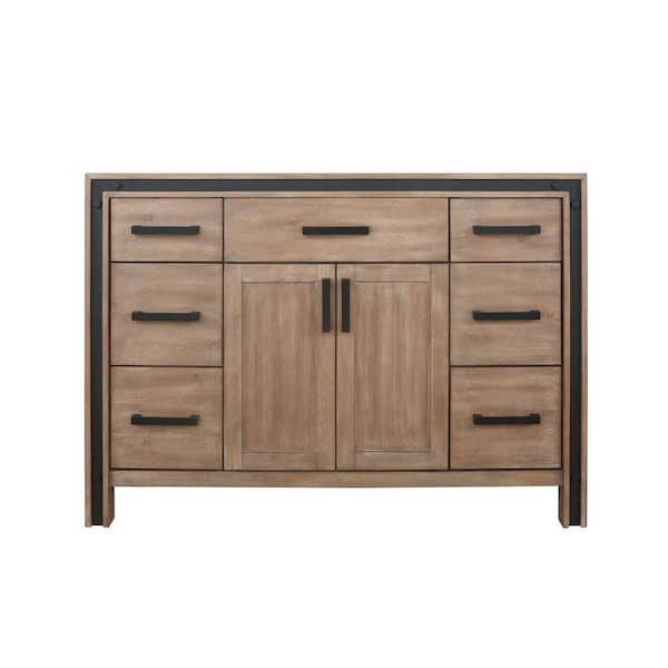 Ziva 48 in W x 22 in D Rustic Barnwood Bath Vanity without Top
