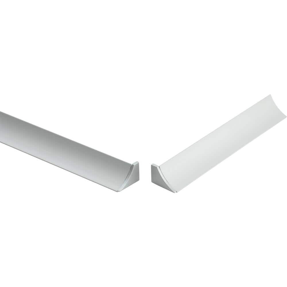 "T-Cove 0"" D x 0.63"" W x 0"" L Connection Wall/Flr Endcap Right Aluminum Powder Ctd White Molding and Transition Trim" price history on PriceWatchPro