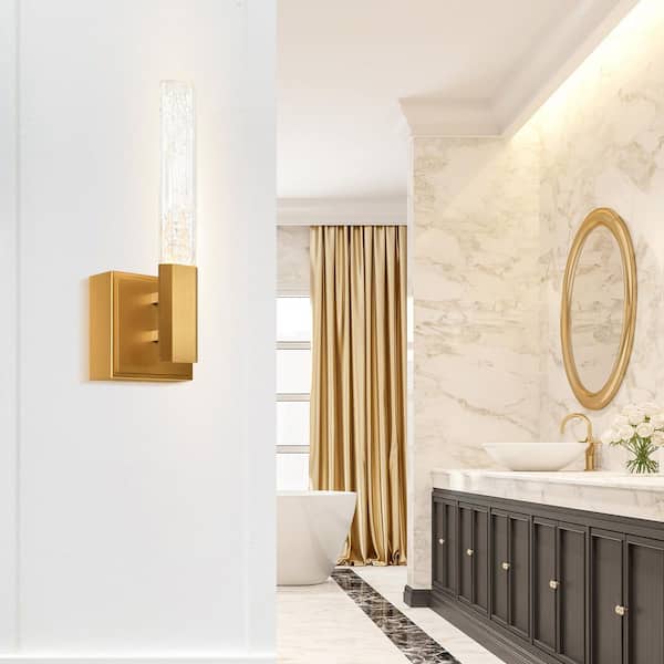 Greta 1 Light Integrated LED Brass Wall Light