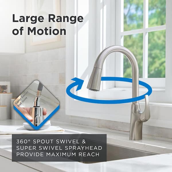 Gerber Pilsen Single Handle Pull Down Sprayer Kitchen Faucet with