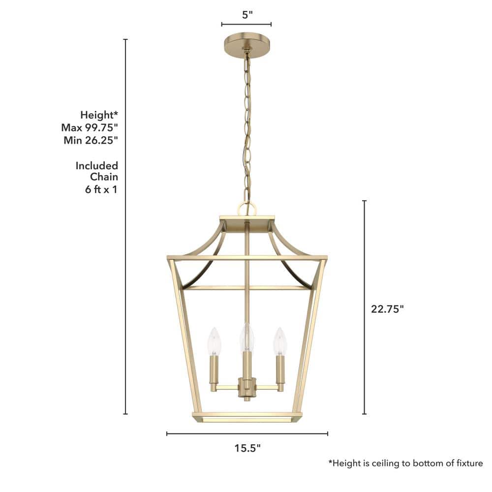 Alturas Gold Empire Shape Aluminum Pendant Lamp