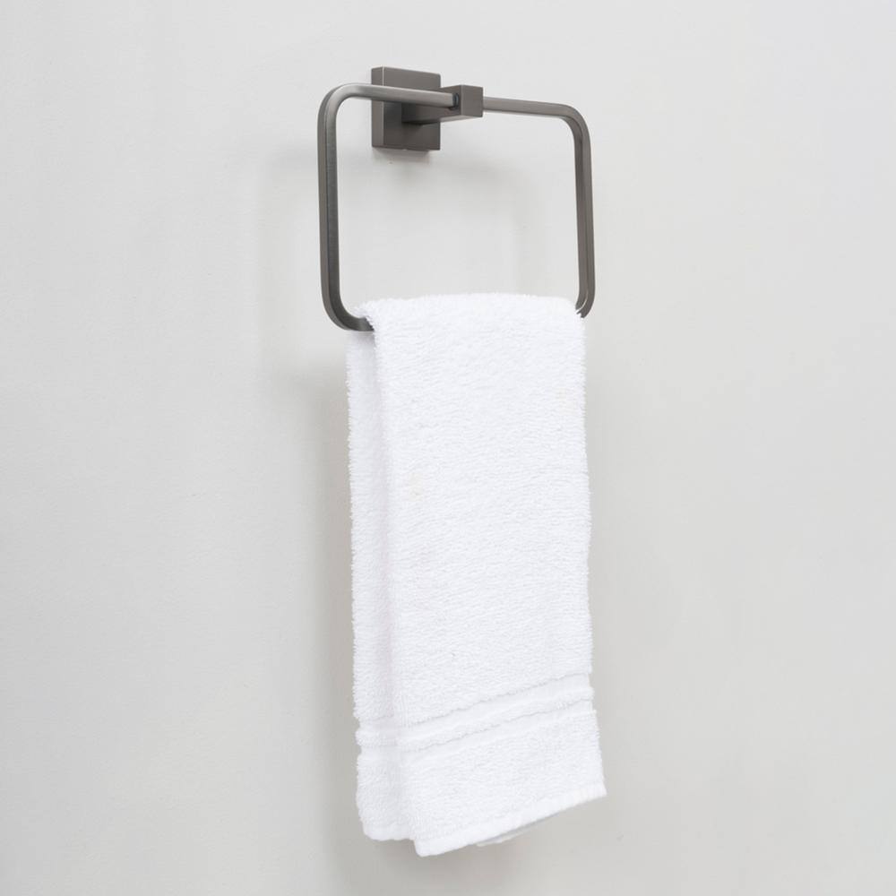 Gunmetal Gray Wall Mounted Brass Towel Ring