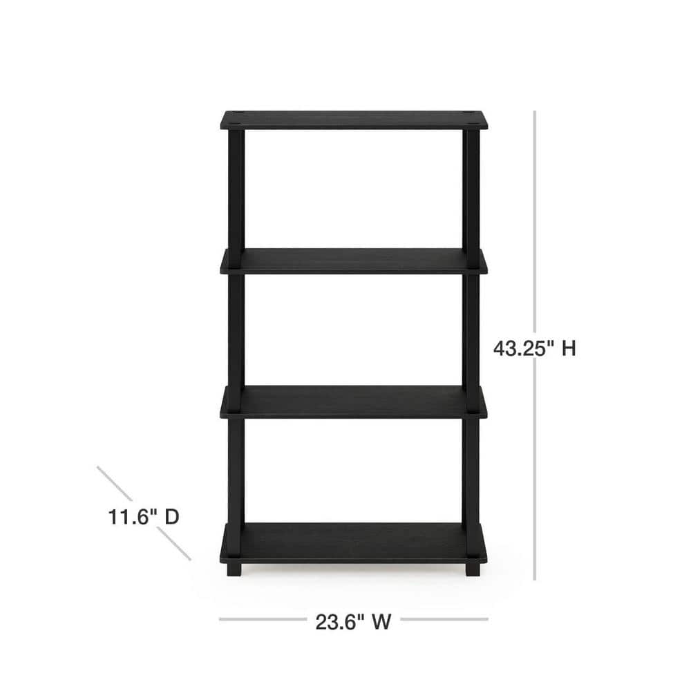 Americano Black 4-Tier Multipurpose Wooden Shelf Display