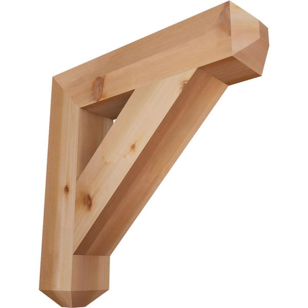 Ekena Millwork 5.5 in. x 30 in. x 30 in. Western Red Cedar Traditional Craftsman Smooth Bracket