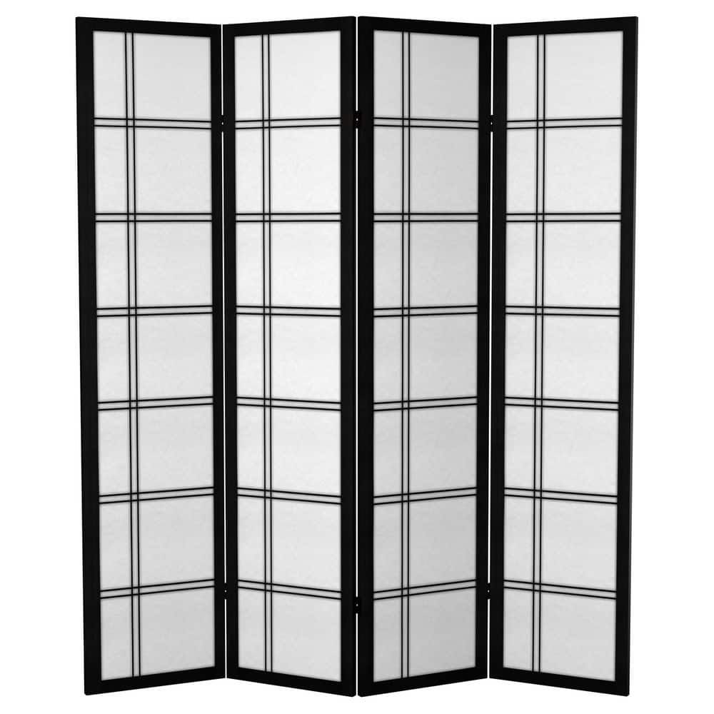 6 ft. Black Printed Canvas Double Cross 4-Panel Room Divider price history on PriceWatchPro