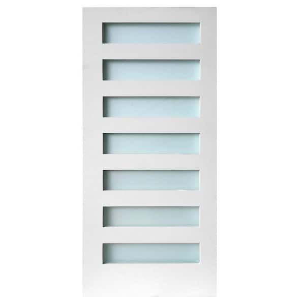 Stile Doors 24 in. x 80 in. 7-Lite Satin Etch Primed Solid Core MDF Interior Door Slab