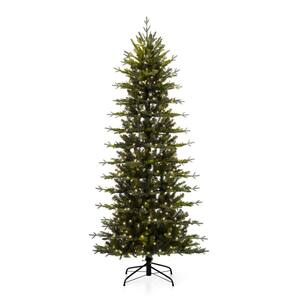 7.5 ft. Pre-Lit Pencil Pine Artificial Christmas Tree with 450 Warm White Lights