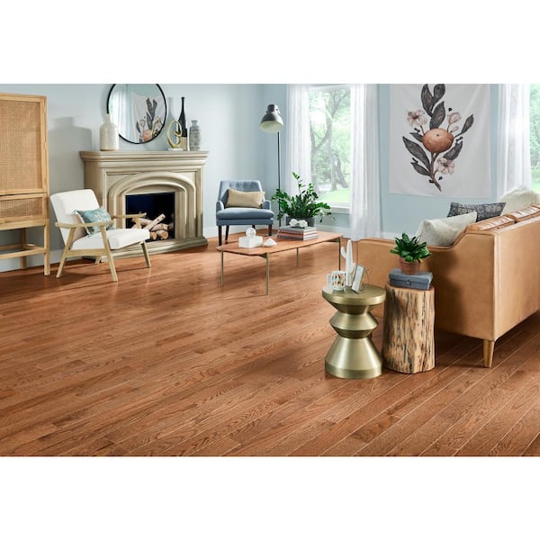 Bruce Plano Low Gloss Gray Oak 3/4 in. T x 4 in. W Smooth Solid Hardwood Flooring (18.5 sq.ft./ctn)