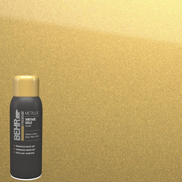 BEHR PREMIUM 11 oz. #SP-203 Vintage Gold Gloss Interior/Exterior Metallic Spray Paint Aerosol