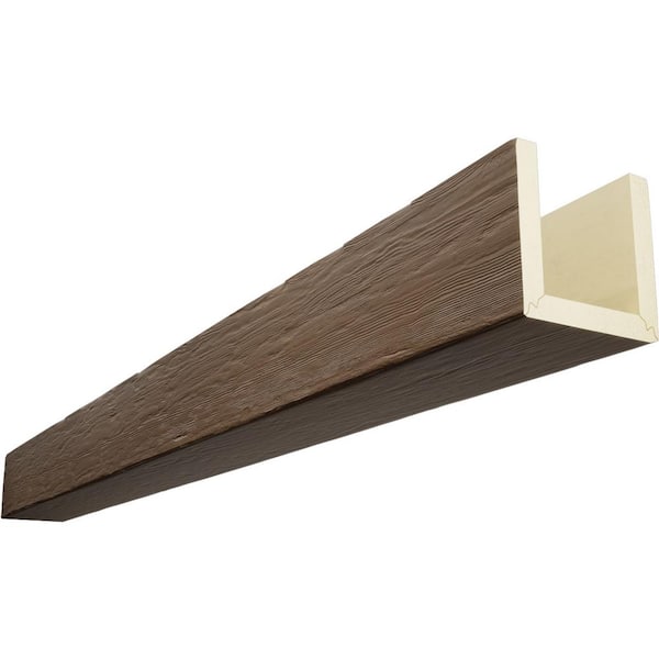 Endurathane 4 in. H x 6 in. W x 12 ft. L Rough Sawn Cedar Bark Faux Wood Beam