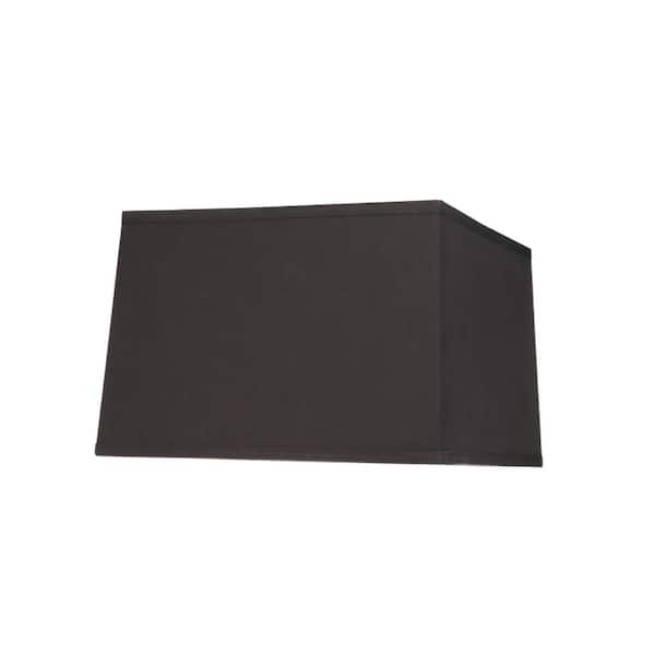 Aspen Creative Corporation 14 in. x 9.5 in. Black and Gold Inside Hardback Square Lamp Shade