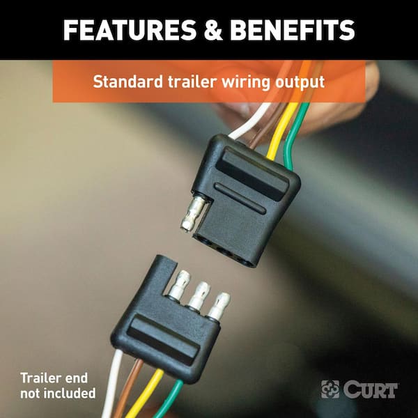 Curt Custom Vehicle Trailer Wiring Harness 4 Way Flat Output Select Jeep Liberty Quick Electrical Wire T Connector 55382 The Home Depot