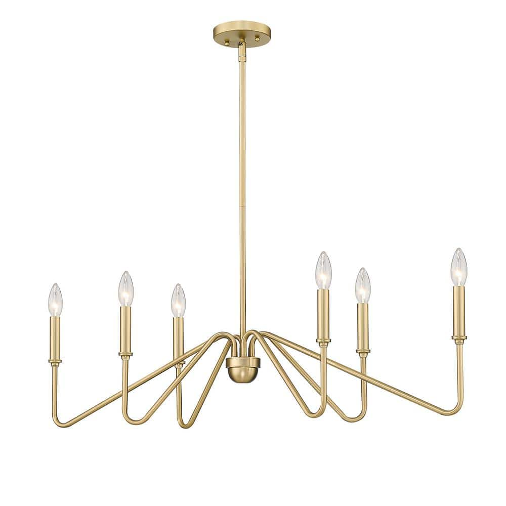 Golden Lighting Kennedy 6-Light Brushed Champagne Bronze Pendant 3690 ...