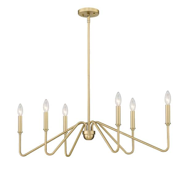 Golden Lighting Kennedy 6-light Brushed Champagne Bronze Pendant 3690 