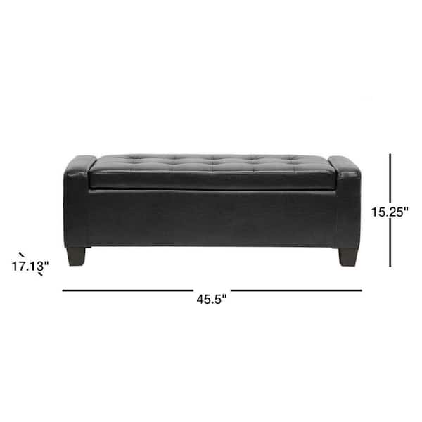 Baxton Studio Manchester Black Ottoman Baxton Studio Manchester Black Ottoman
