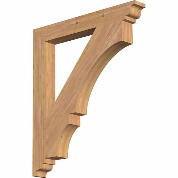 Ekena Millwork 3.5 in. x 34 in. x 30 in. Western Red Cedar Balboa Traditional Smooth Bracket