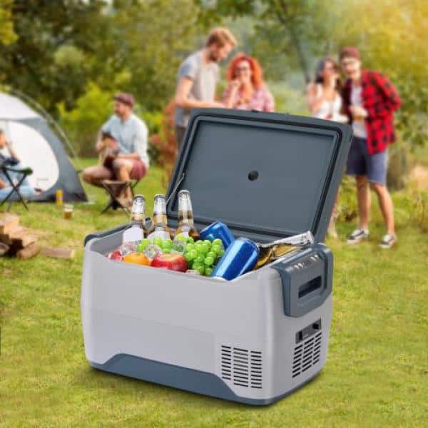 PORTABLE 24L ELECTRIC DAMAGED COOLBOX TRAVEL CAMPING FOOD DRINK COOLER  WARMER