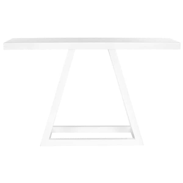 SAFAVIEH Sutton 51 in. White Standard Rectangle Wood Console Table