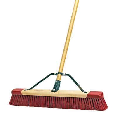 24 in. Easy to Assemble Outdoor Push Broom
