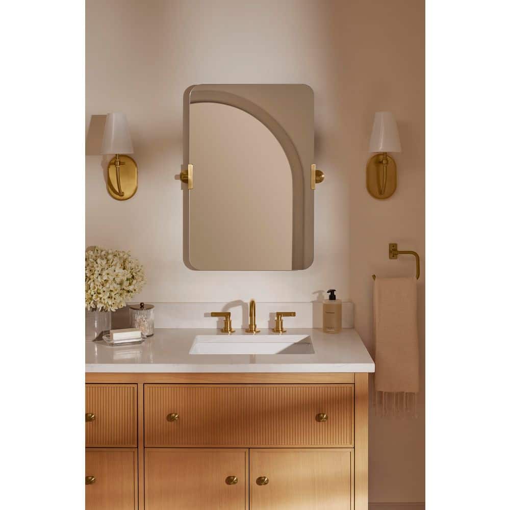 Polished Chrome Frameless Rectangular Bathroom Vanity Mirror