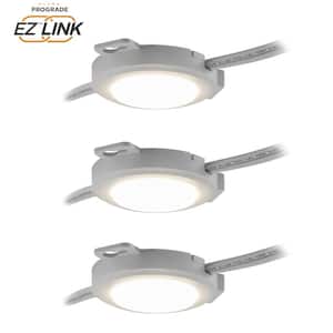 EZ Link Linkable Plug-in LED White Puck Light with High/Low Switch (3-Pack)