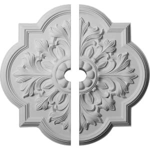 20 in. x 1-1/2 in. x 1-3/4 in. Bonetti Urethane Ceiling Medallion, 2-Piece (Fits Canopies up to 5-1/8 in.)