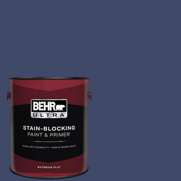 BEHR ULTRA 1 gal. #PPU15-01 Nobility Blue Flat Exterior Paint & Primer