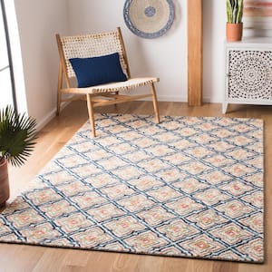 Trace Ivory/Navy 8 ft. x 10 ft. Moroccan Area Rug