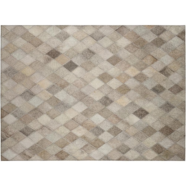 Laredo Grey 1 ft. 8 in. x 2 ft. 6 in. Indoor/Outdoor Washable Rug