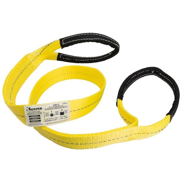Securing Straps 6 feet x 2 inch Lift Sling Load Moving Tow Rope Keeper 02612 