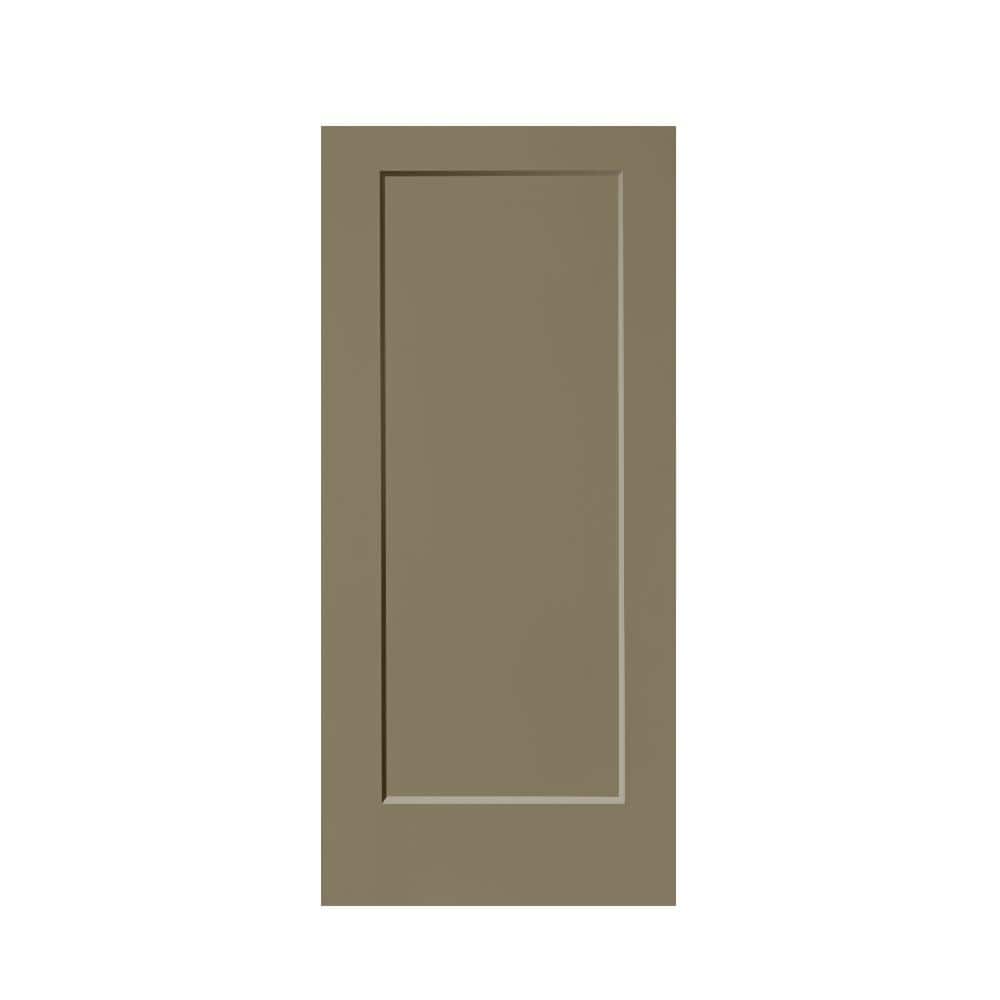 36 in. x 80 in. Olive Green Stained Composite MDF 1-Panel Interior Barn Door Slab price history on PriceWatchPro