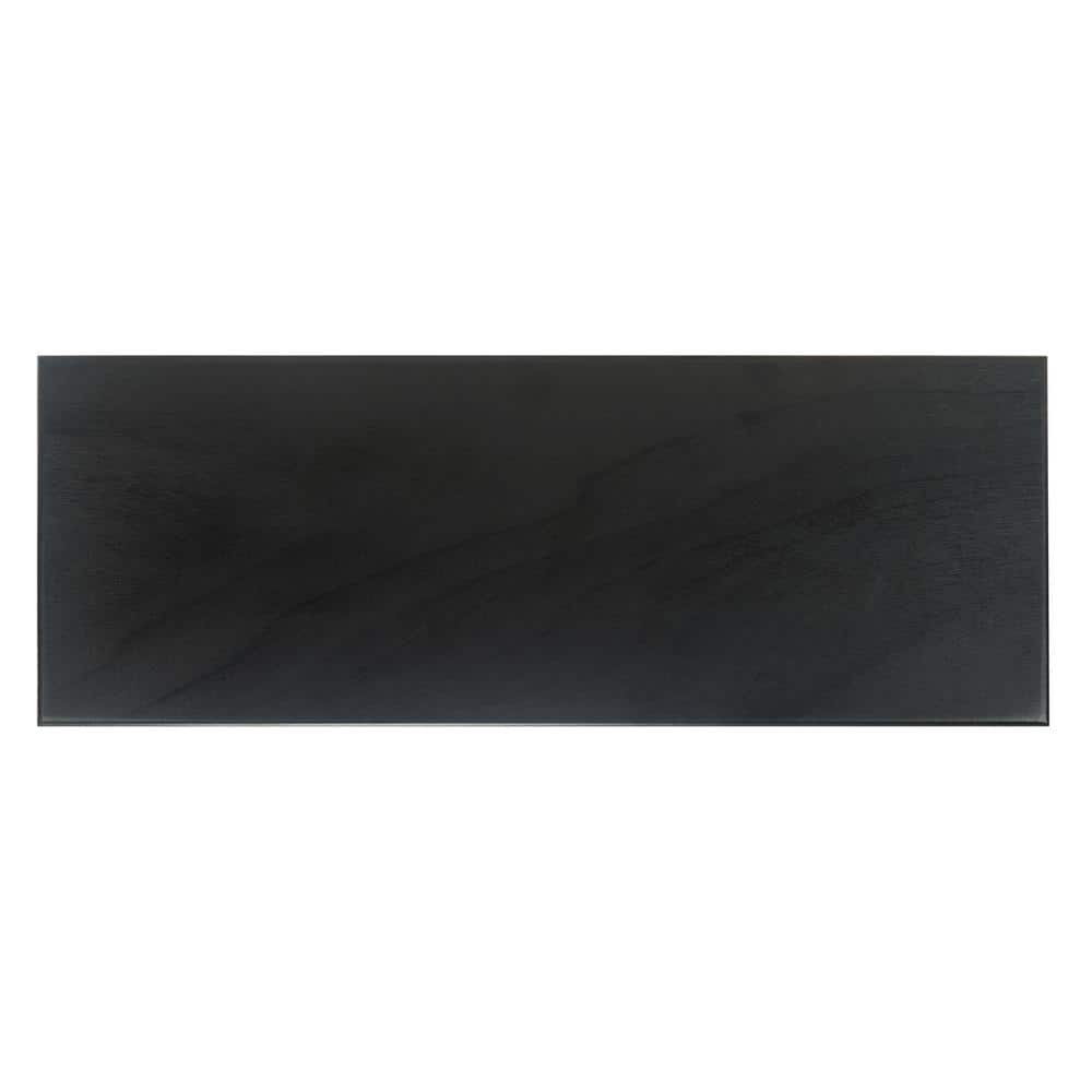 Elegant Black Metal and Wood Console Table with Carved Storage Drawers