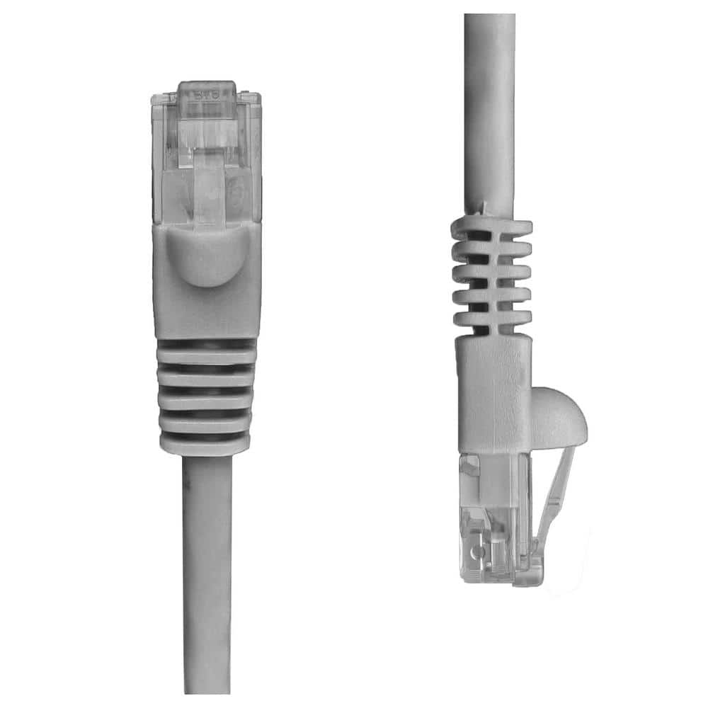 NTW 1 ft. Cat5e Snagless Unshielded (UTP) Network Patch Cable, Gray