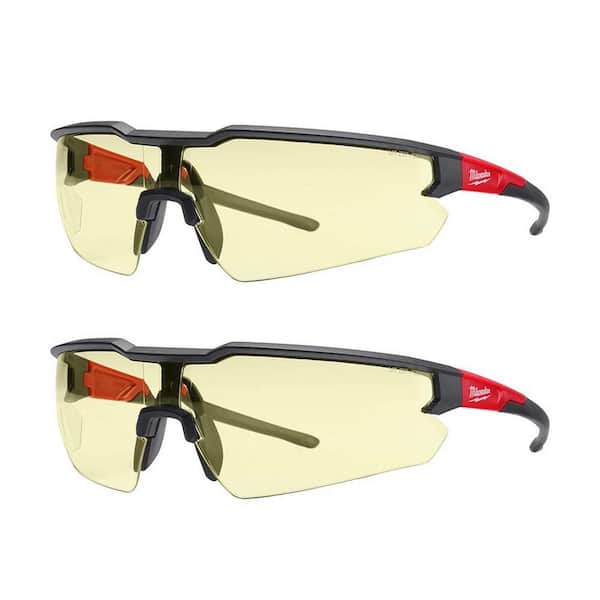 Safety Glasses with Yellow Fog-Free Lenses (2-Pack)