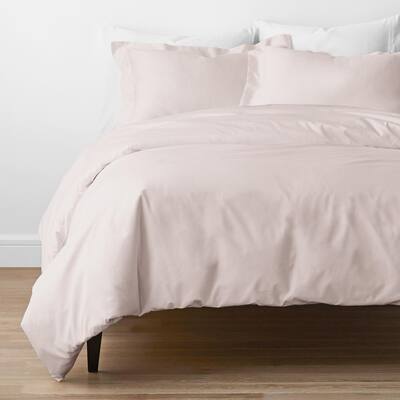 Legends Hotel Pink Sand Solid Oversized Queen Egyptian Cotton Sateen Duvet Cover