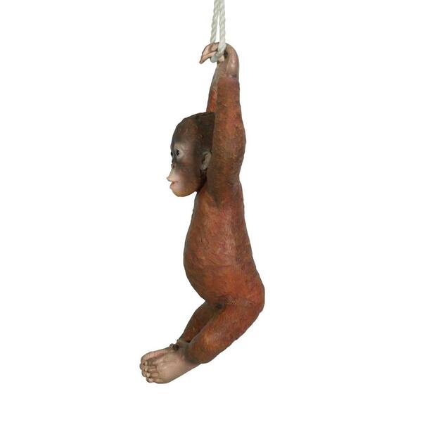 Design Toscano 29 in. H Pongo, The Hanging Baby Orangutan Statue