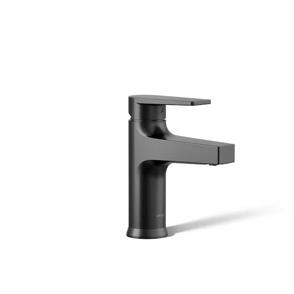 KOHLER Taut Single Handle Single Hole Bathroom Faucet in Matte Black
