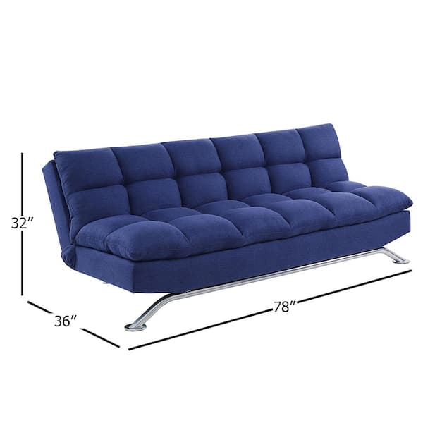 Acme Furniture Petokea Blue Futon Frame 58255 - The Home Depot