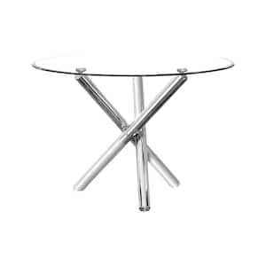 Mozart 43 in. Glass Round Dining Table