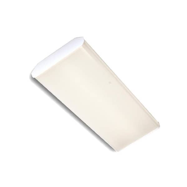 2 ft. 3073 Lumens 23-Watt Integrated LED Dimmable White Diffused Lens Wraparound Light, 4000K Cool White 10300