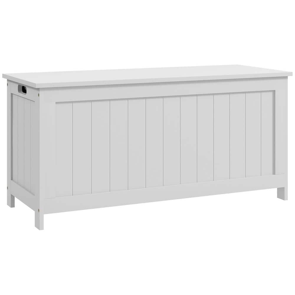 39.4 in. W x 15.7 in. D x 18.9 in. H Outdoor Storage Cabinet, Wooden Box with Safety Hinges, White price history on PriceWatchPro