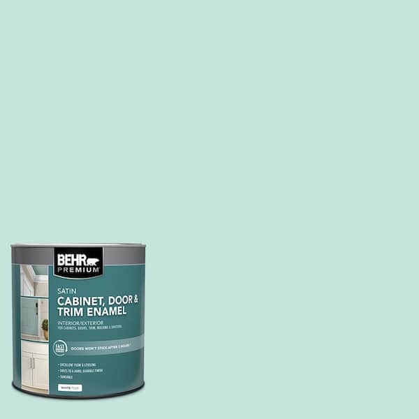 1 qt. #MQ3-19 Misty Isle Satin Enamel Interior/Exterior Cabinet, Door & Trim Paint