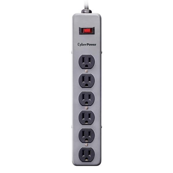 CyberPower 6 ft. 6-Outlet Metal Surge Protector